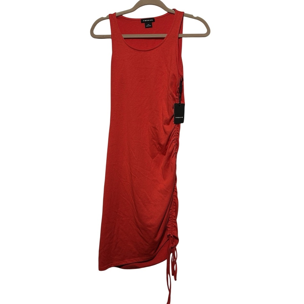 Trouvé Dress Women's Size XXS Red Ruched Dinner Date‎